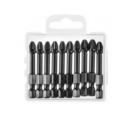 Биты ПРОФИ Зубр, тип хвостовика E 1/4", PH3, 50 мм, 10 шт. 26021-3-50-S10 