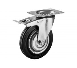 Колесо поворотное c тормозом (160 мм, г/п 145 кг; игольчатый подшипник) ЗУБР 30936-160-B 