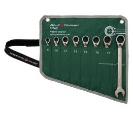 Набор ключей с трещоткой и переключателем 8 шт в тетроновой сумке ДТ/20 Дело Техники 515281 