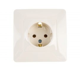 1-местная розетка Schneider Electric скрытой проводки Blanca 16А IP20 250В с заземлением без защитных шторок бежевый BLNRS001017 