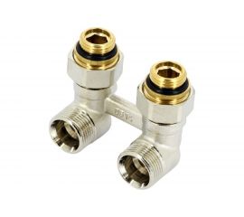 Угловой узел Rehau НН 1/2х3/4 ЕК с накидной гайкой шар краны для радиаторов с нижним подводом 240737 