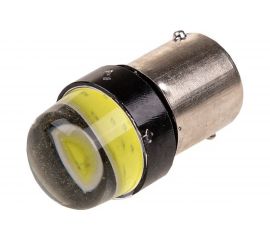 Автолампа SKYWAY диод S25 P21W 12V COB диод BA15s 1-конт силикон Белая задний ход, повороты S08201430 