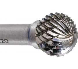 Борфреза твердосплавная NORGAU форма D сферическая DCM HM D1210M06-45 (12х10.8х6х51) 077120120 