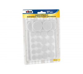 Самоклеящиеся войлочные подкладки для мебели Unibob белые, упак. 27 шт. 215020 