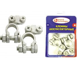 Клеммы для АКБ General Technologies под планку Тип EURO 2 шт "+" "-" /латунь/ GT-ВТ223 