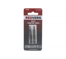 Бита Torx Tamper ТТ9, 50 мм, 2 шт. REDVERG 6623503 