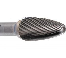 Борфреза твердосплавная NORGAU форма F параболическая со сферической вершиной SCM HM F1020M06-45 (10х20х6х60 мм) 077130300 