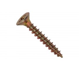 Потайной универсальный шуруп Метизный двор 4,5x40, желтый, 250 шт. 4607159063380 