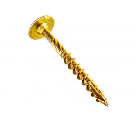 Шуруп Rusconnect CT 08080 с/нарез. д/дерева, прессшайба 8х80 50 шт. Желтый цинк 320808 