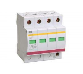Разрядник IEK ОПС1-B, 4P, ИЭК, MOP20-4-B 