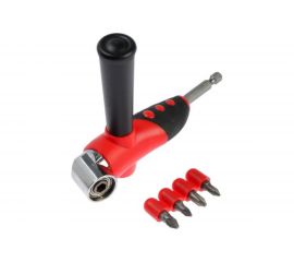 Адаптер угловой с набором бит 4 шт для дрели TUNDRA 3640679 