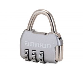 Навесной кодовый замок Аллюр ВС1К-35/4 серебро 3456 