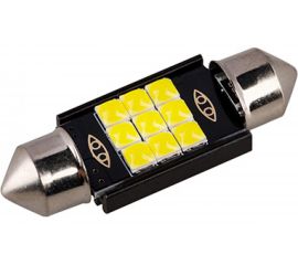 Автолампа SKYWAY диод T11(C5W) 12V 9SMD диодов, 1-конт. 36мм белая салон, номер S08201490 