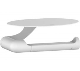 Бумагодержатель IDDIS NOA с овальной полкой, нержавеющая сталь, белый матовый NOAWT00i43 