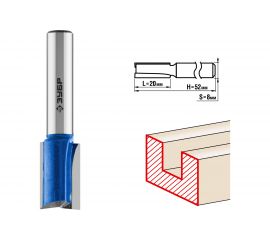 Фреза пазовая прямая с нижними подрезателями ПРОФЕССИОНАЛ (12х20х52 мм; хвостовик 8 мм) Зубр 28755-12-19 