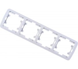 4-х постовая рамка MAKEL Mimoza белая 22039 