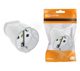 Штепсельная розетка с/з TDM 2П+З 16А 250B белая SQ1806-0031 