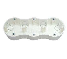 Коробка Bylectrica для 3-х местной рамочно-узловой сборки с винтами, К-221 исп.1 