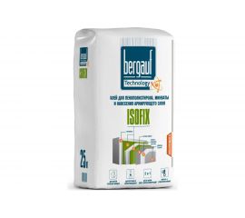 Клей для пенополистирола, минваты и нанесения армирующего слоя Bergauf Isofix 25 кг 10647 