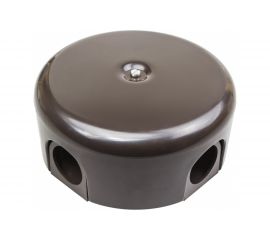 Распределительная коробка Bironi 110мм, пластик, цвет коричневый (4 кабельных ввода в комплекте) B1-522-22-K 