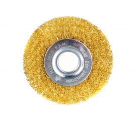 Щетка-крацовка дисковая (100х22.2 мм; латунированная стальная проволока) РемоКолор 45-2-110 