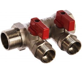 Коллектор с кранами (3/4""; 2 х 1/2"") Valtec VTc.580.N.0502 78042 