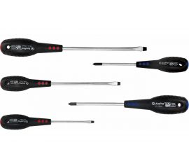 Набор отверток AmPro c антискользящей ручкой 5 предметов, крест и шлиц T32090 