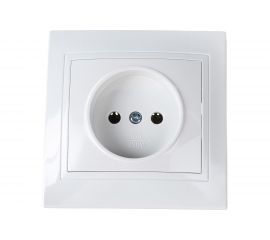 Розетка TDM 2П 10А 250В белая ""Таймыр"" пром. упак., бакелит. основание SQ1814-0511 