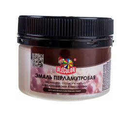 Акриловая эмаль OLECOLOR перламутровая, универсальная, серебро, 0.1 кг 4300006800 