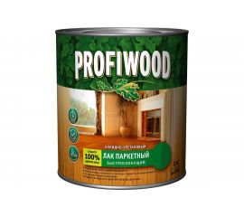 Алкидно-уретановый паркетный лак PROFIWOOD (быстросохнущий; матовый; 2.6 л; 2.4 кг) 62239 