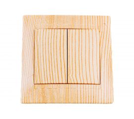 2-клавишный выключатель TDM Лама 10А сосна SQ1815-0302 