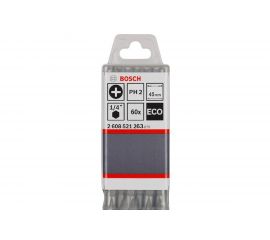 Биты двусторонние 60 шт. ECO PH2/PH2 Bosch 2608521263 