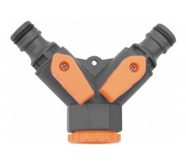 Разветвитель на кран SanTrade 2-х канальный 1/2-3/4, пластик (5002 / SM-M5002) 4278 