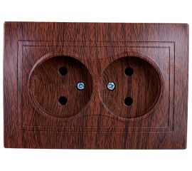 Розетка TDM двойная 2П 10А 250В "ЭКО" бук "Таймыр" SQ1814-0313 