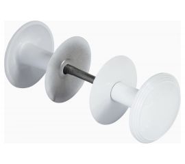 Дверная ручка Литейщик-Плюс РДК-115 белая 6507 