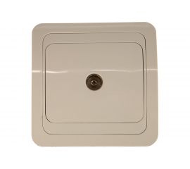 Телевизионная простая розетка, мама, белая 0-2400Гц TDM Валдай SQ1804-0014 