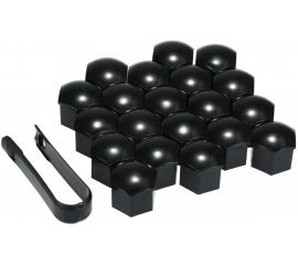 Набор колпачков для гаек и болтов NORM 21 мм, черный, 20 шт.HP-FC-21B 