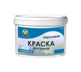 Акриловая фасадная краска Латек супербелая 14 кг Л301 LAP012 
