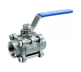 Трехсоставной шаровый кран из нержавеющей стали (AISI 304) TITAN LOCK 2,5in типа резьба-резьба, TL250TPBVSS 