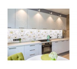 Кухонный фартук на стену Оптион Яблоневый цвет (3000x600 мм; термоперевод) 12239 