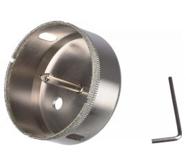 Коронка с центрирующим сверлом по стеклу и керамике (80х55 мм) Vertextools 336-80-55 