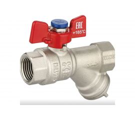 Шаровой кран IVANCI Superior с фильтром, ручка-бабочка, внутренняя/внутренняя резьба 1/2" IVC.100293.N.03 