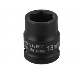 Головка торцевая ударная шестигранная 18 мм, 1/2"", DIN 3121, CrMo HOEGERT TECHNIK HT4R068 