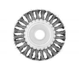 Щетка кольцевая 125х22.2 мм, пучки витой проволоки INTERTOOL BT-7125 