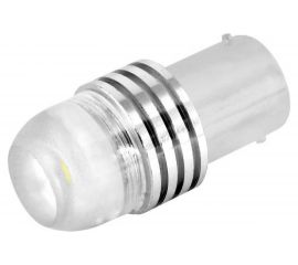 Автолампа диод SKYWAY S25P21W 12V 1 диод блистер с цоколем 1-контактная белая габариты, стопы S08201036 