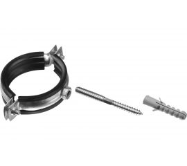 Трубный хомут с гайкой ЗУБР оцинкованный, в комплекте с сантехнической шпилькой 37866-47-52 