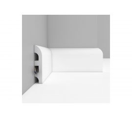 Напольный плинтус Stenopol ударопрочный влагостойкий под покраску 99х20х2000 мм C7016 