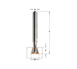 Фреза ласточкин хвост монолитная (7.9x6 мм; 18°; S 6 мм; W2; RH) по дереву CMT 718.079.11 