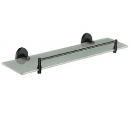 Полка для ванной Raindrops Black стеклянная с бортиком 20553 