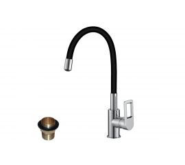 Смеситель Rossinka для кухни с гибким цветным изливом Z35-35U-Black 